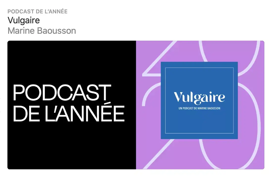 Apple Podcast : "Vulgaire" élu podcast de l’année (+ classement 2020)