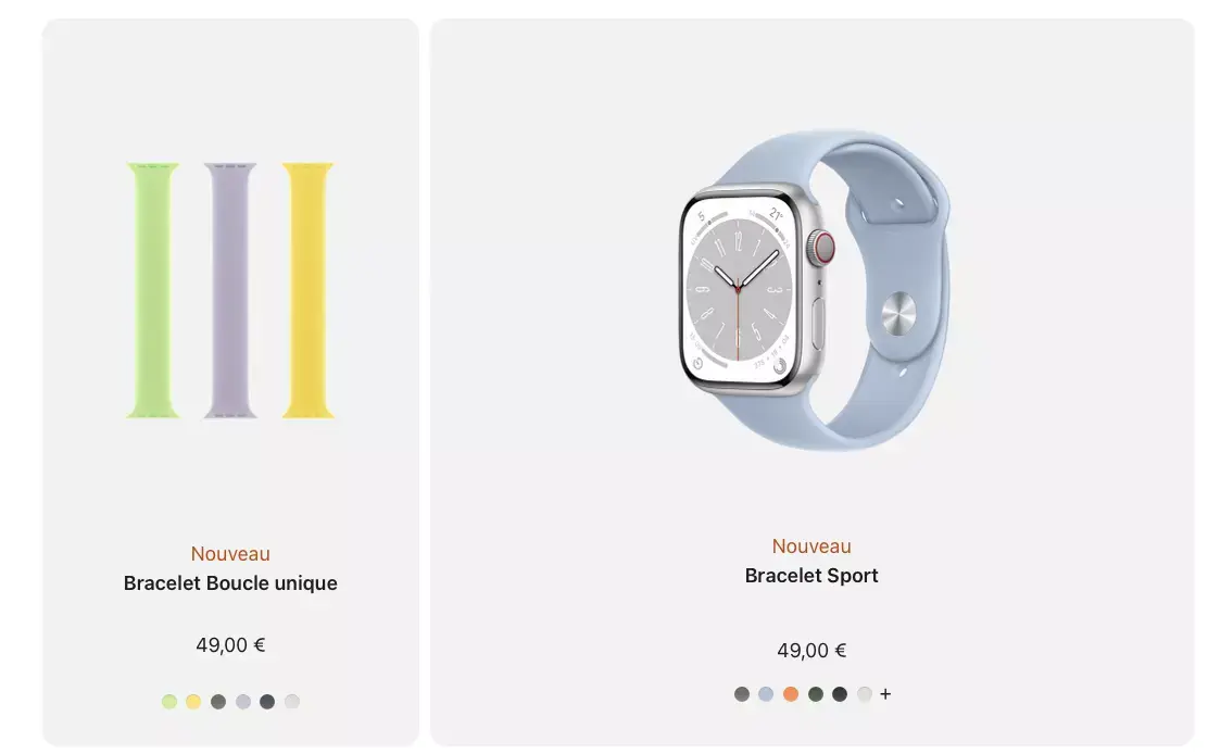 De nouveaux bracelets printaniers pour l'Apple Watch ! (et des produits Hermès)