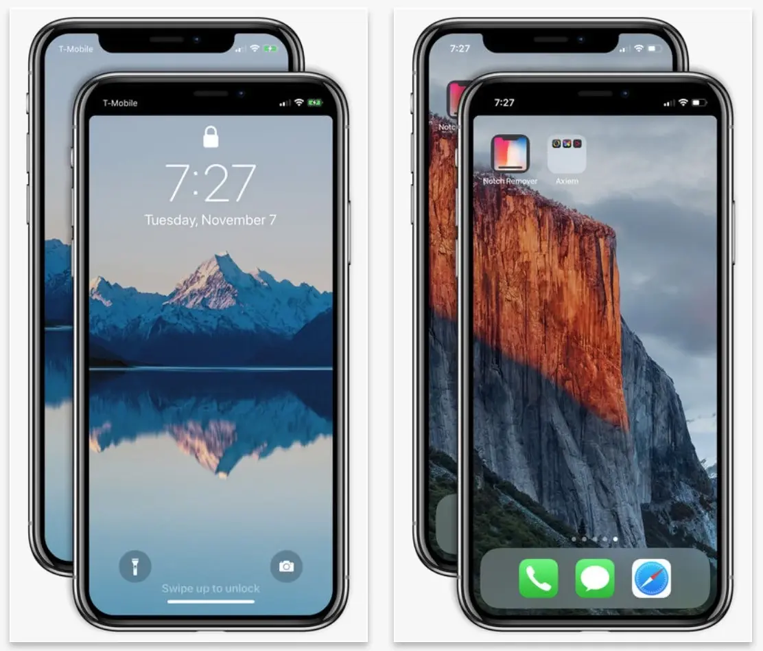 Notch Remover fait disparaitre l'encoche de l'iPhone X