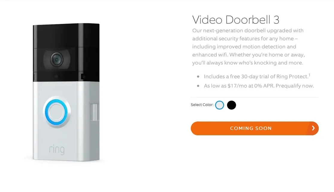 Ring : les fonctionnalités des Video Doorbell 3 fuitent sur la toile