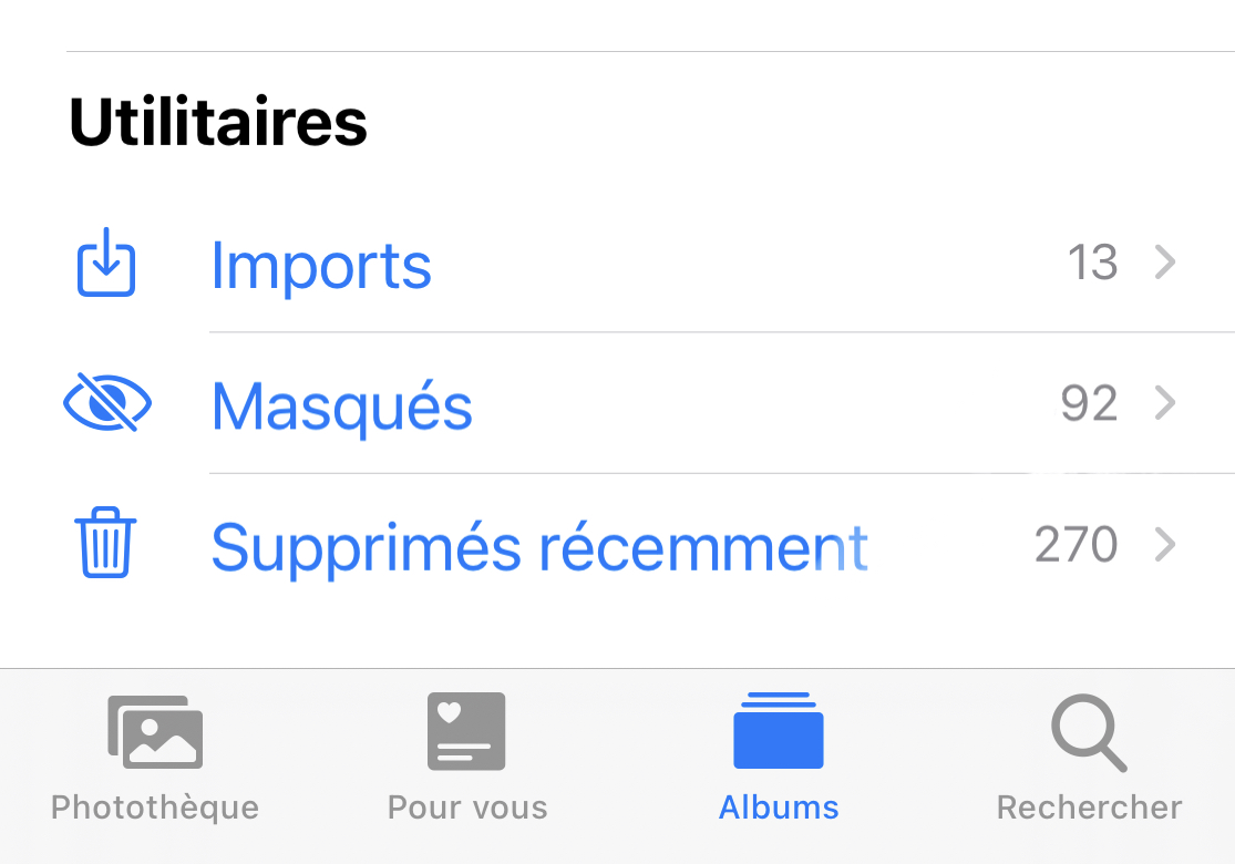 iOS 14 dissimule par défaut l’album des photos masquées !