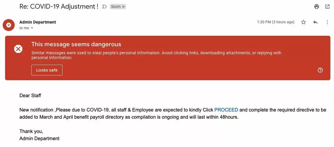 Google : 18 millions de tentatives de phishing et 240 millions de spams #covid-19