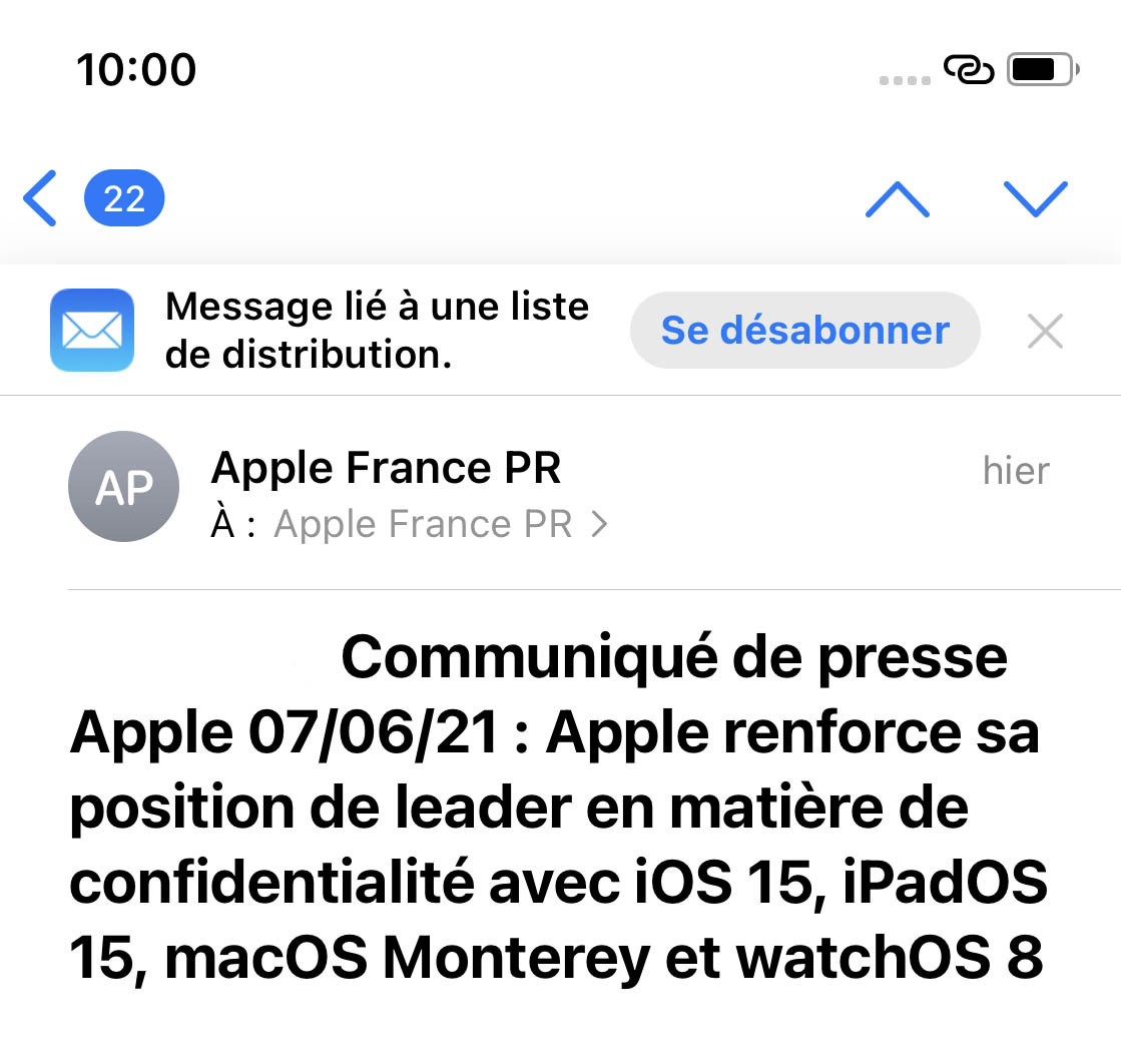 iOS 15 / iPadOS 15 : Mail s'offre un petit relooking (et des options de confidentialité)