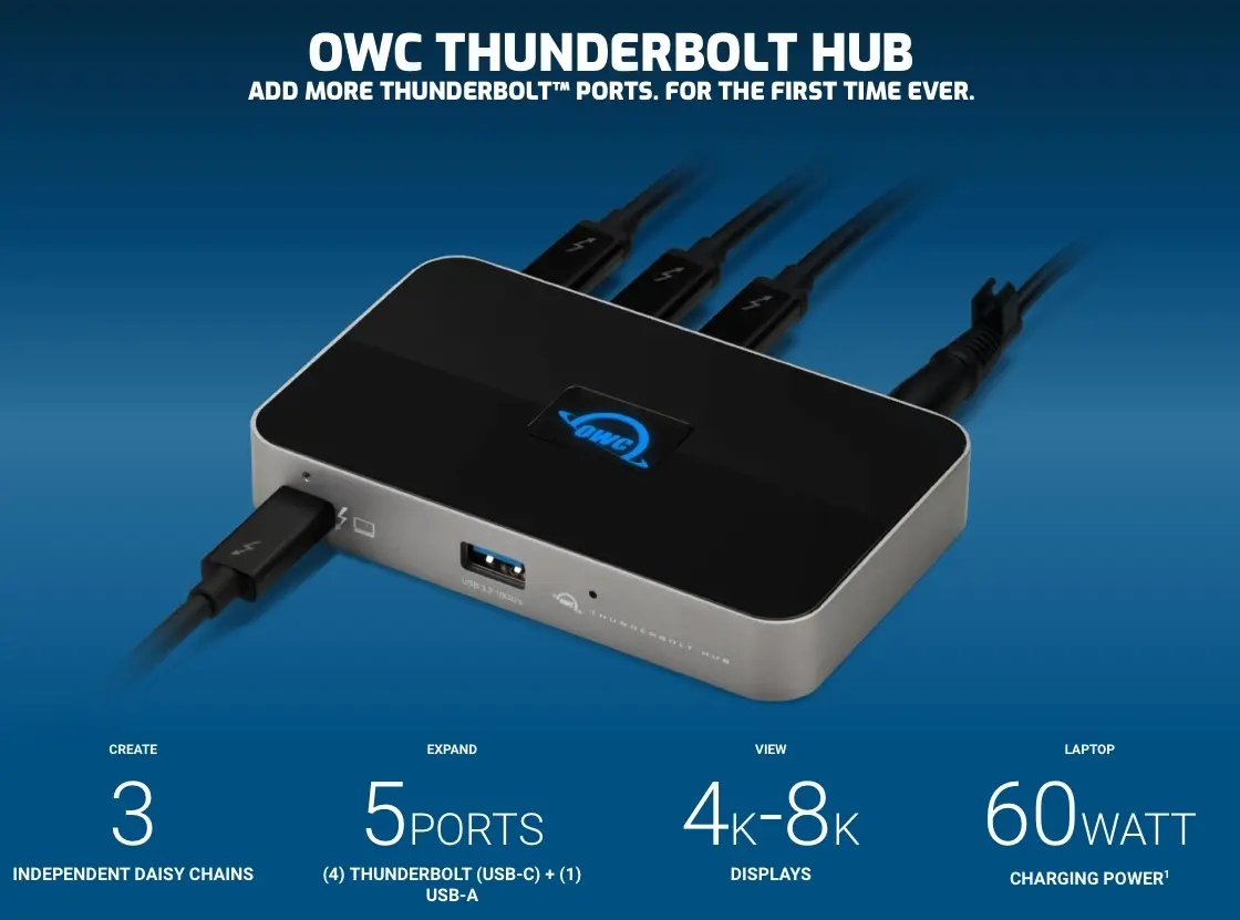 OWC lance le premier hub Thunderbolt 3 à 168€, parfait compagnon des Mac M1/Intel