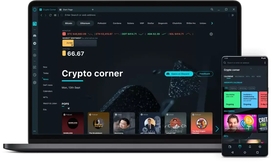 Opera lance son Crypto Browser