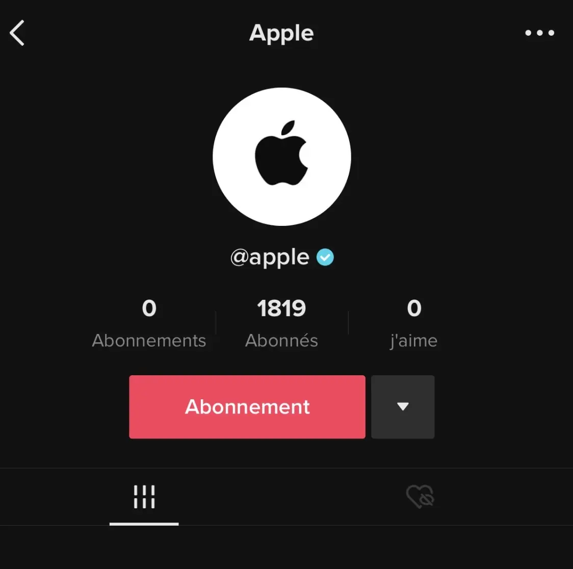 Apple a un compte TikTok !