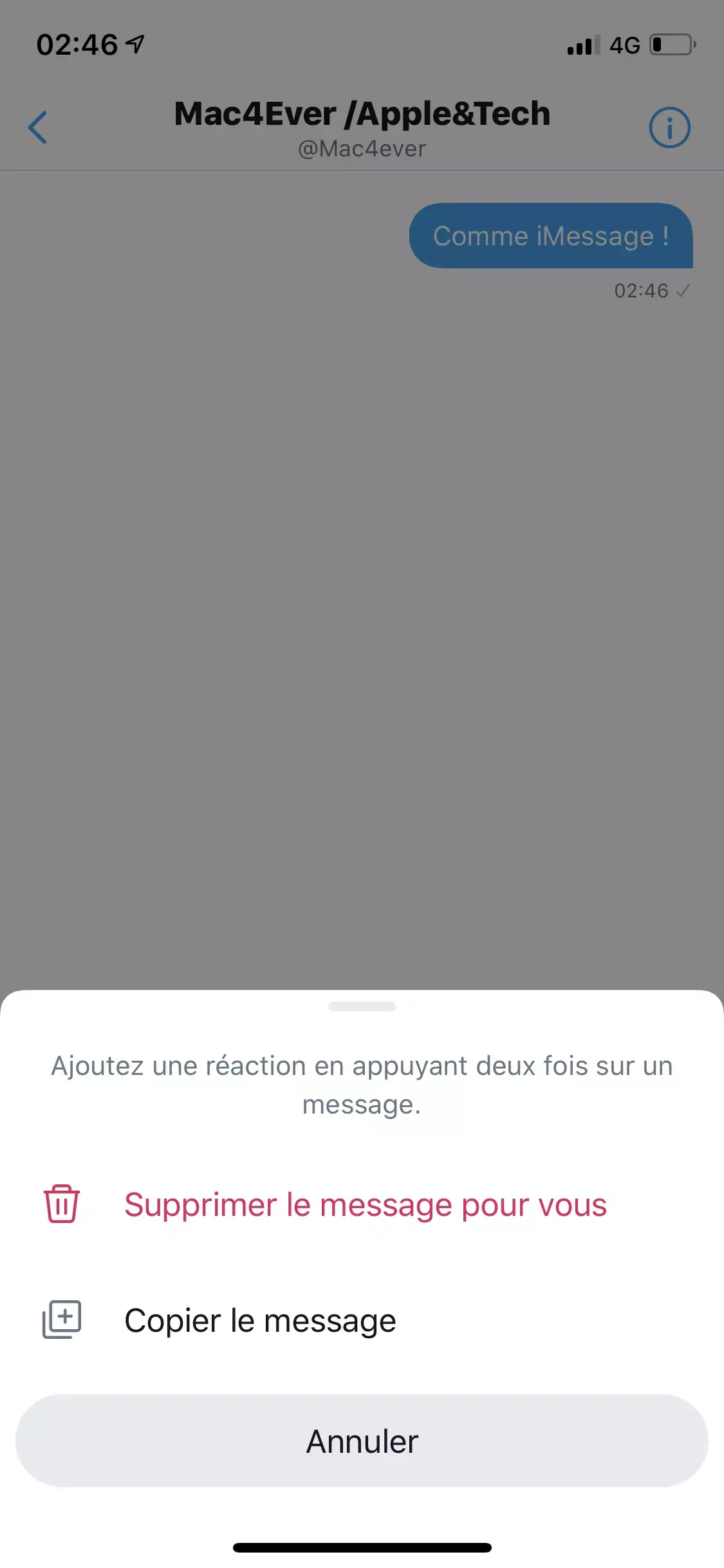 Twitter propose des réactions aux messages directs (comme dans iMessage)