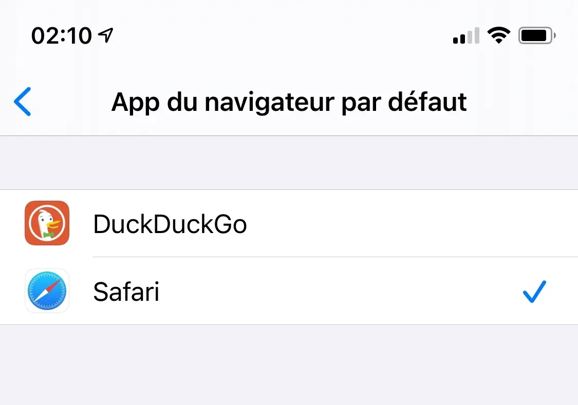 iOS14 : comment choisir par défaut un autre navigateur que Safari