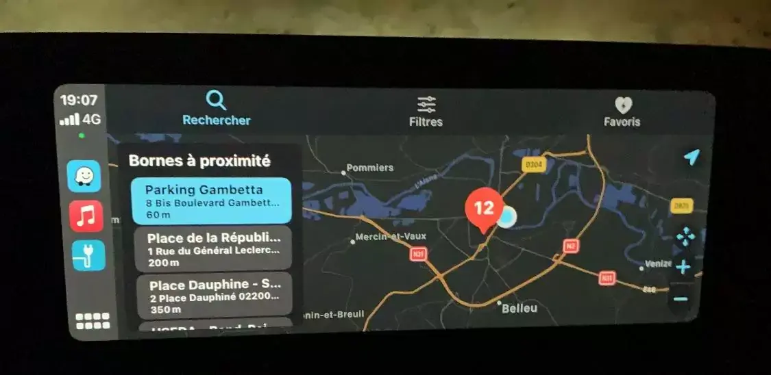 VE : l'app Chargemap enfin compatible CarPlay !