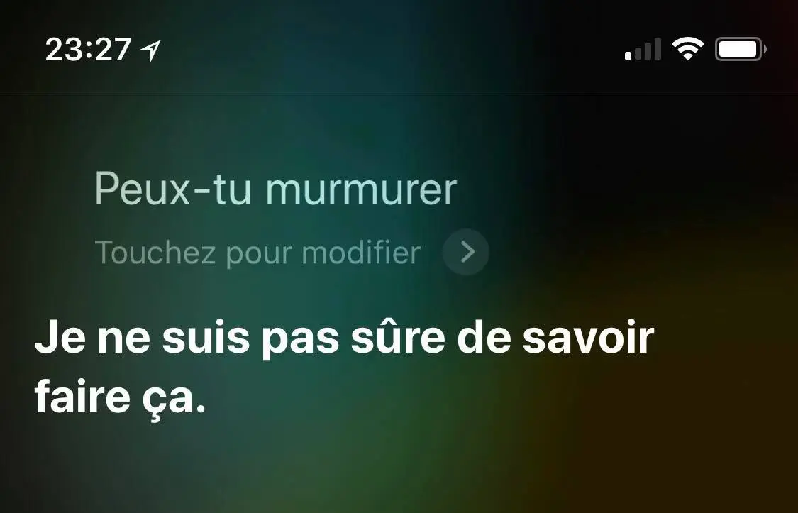 Le brevet de la nuit : Siri pourrait bientôt apprendre à murmurer