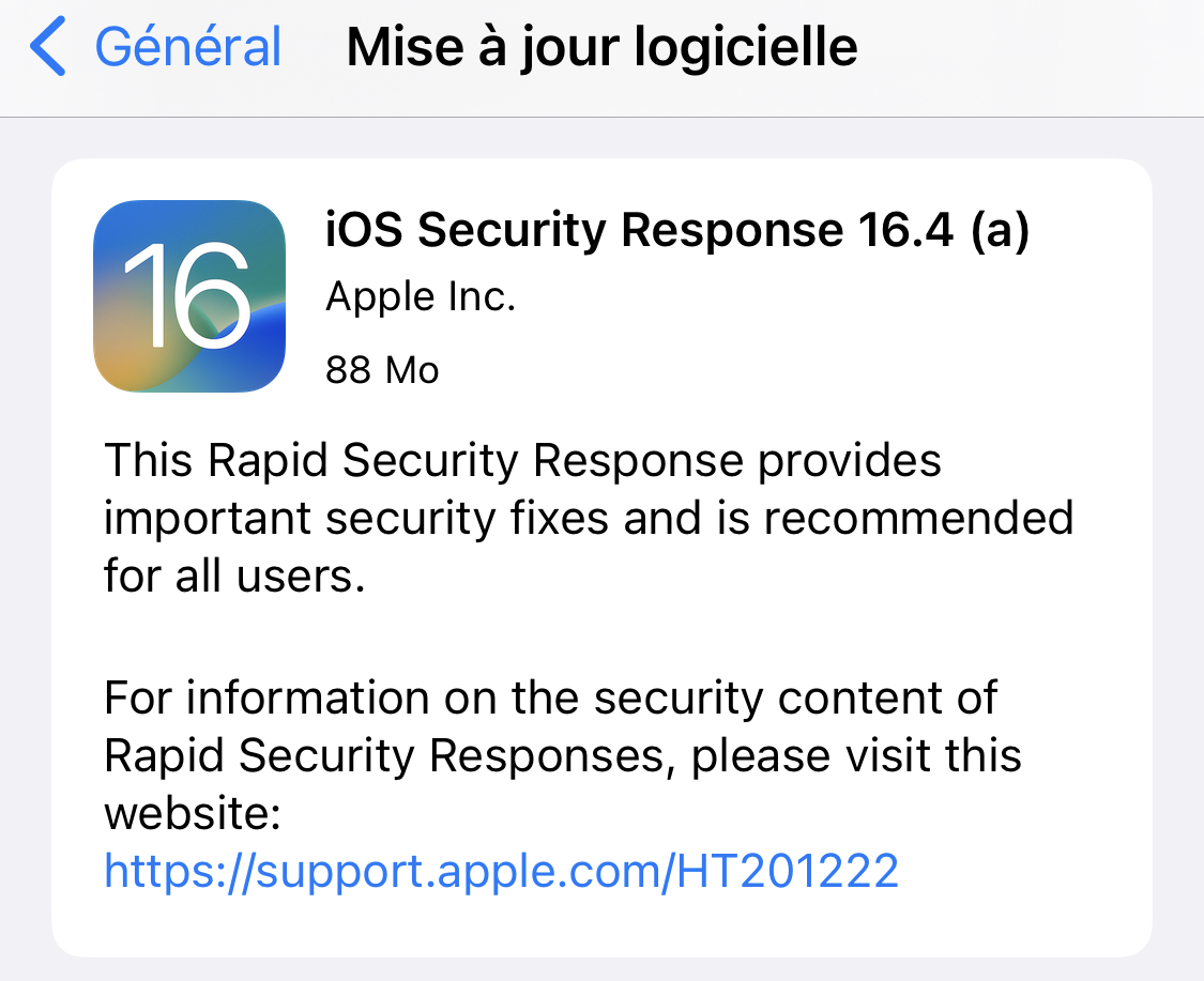 Mise à jour de sécurité pour les bêtas de macOS Ventura / iOS 13.3