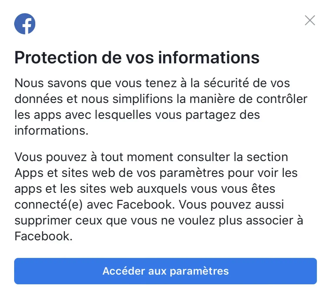 Europe : ça bouge dans les paramètres de l'app Facebook