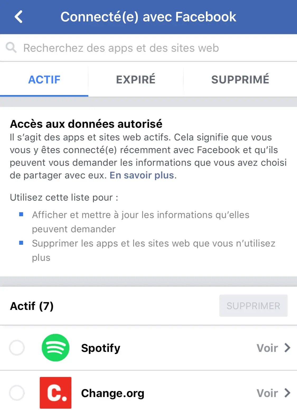 Europe : ça bouge dans les paramètres de l'app Facebook