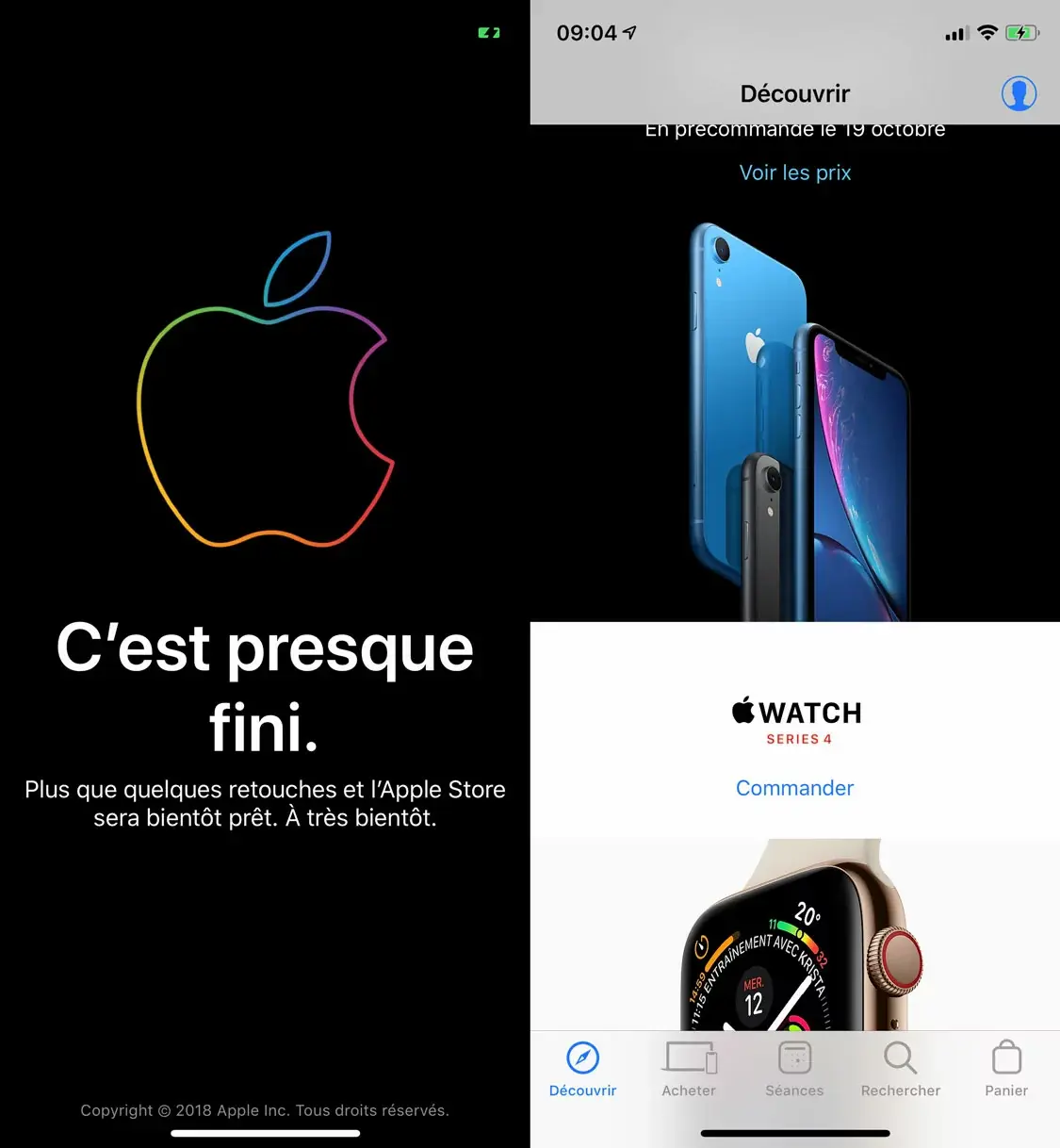 Les iPhone XS/XS Max et Apple Watch Series 4 sont disponibles en précommande !