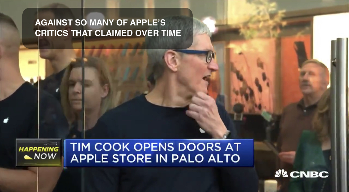 Aujourd’hui, Tim Cook vendait des iPhone XS à l’Apple Store de Palo Alto