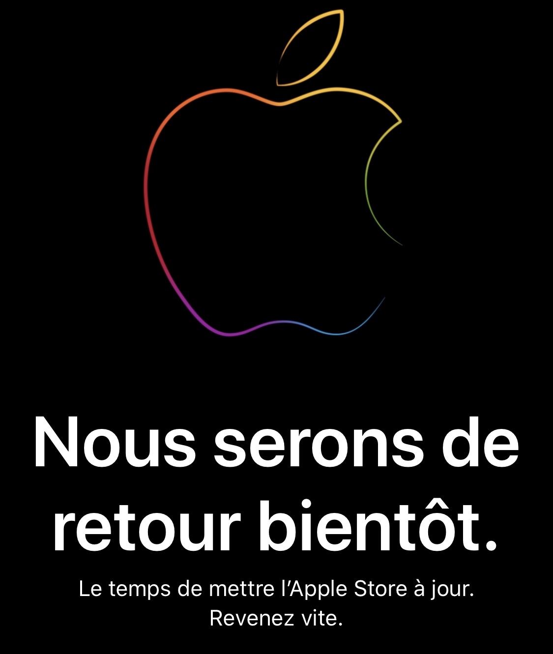 L’Apple Store en ligne est fermé !
