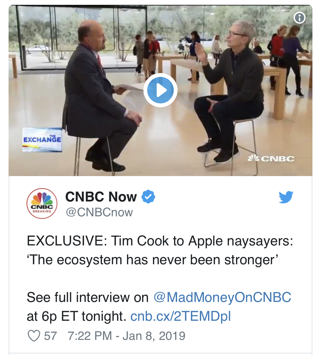 Crise de l’iPhone : pour Tim Cook, l’écosystème d’Apple n’a jamais été aussi fort !