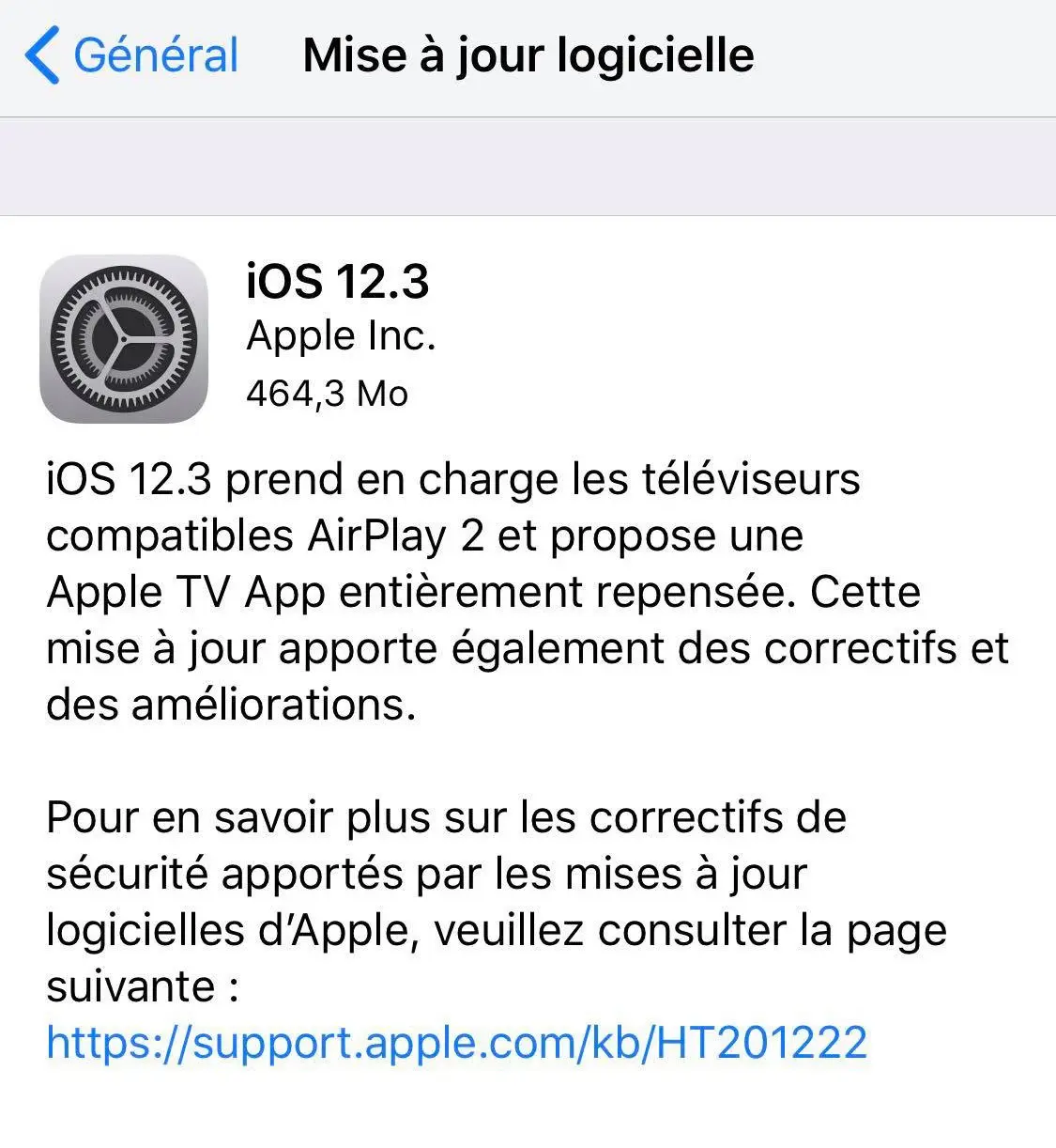 Apple publie la version finale d’iOS 12.3, tvOS12.3 et watchOS 5.2.1