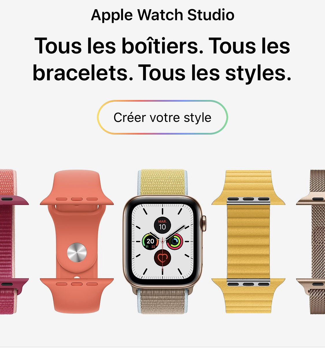 Apple Watch Serie 5 en précommande dès ce soir avec de nouveaux bracelets