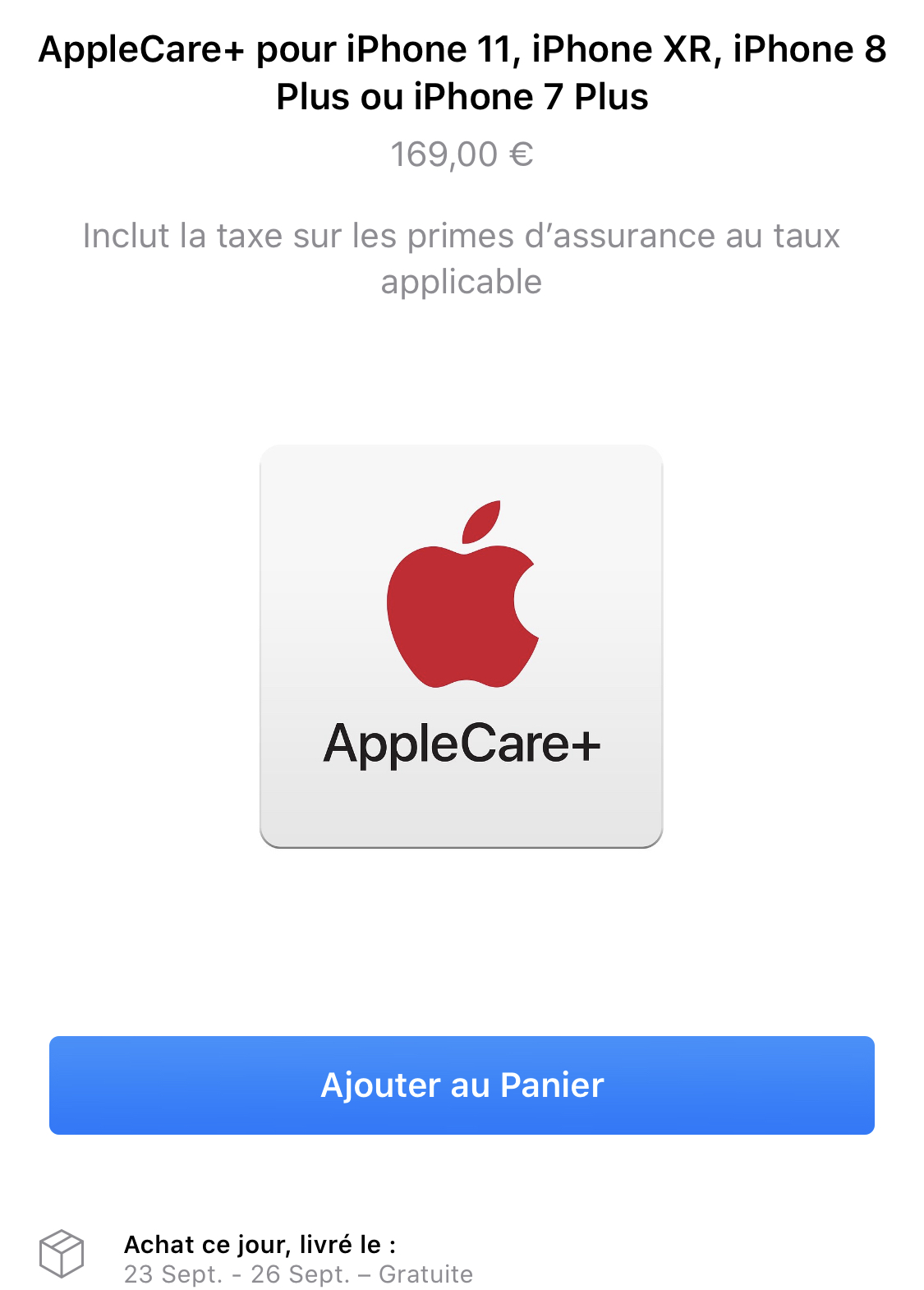 L’AppleCare+ de l’iPhone 11 est dispo (169€) et l'Apple Watch Series 5 (99€)