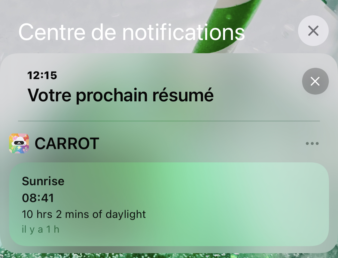 iOS / iPadOS 15.2 bêta relooke légèrement le résumé de notifications