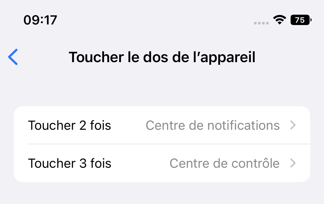 iOS : comment bien paramétrer la fonction "Toucher le dos de l'iPhone"