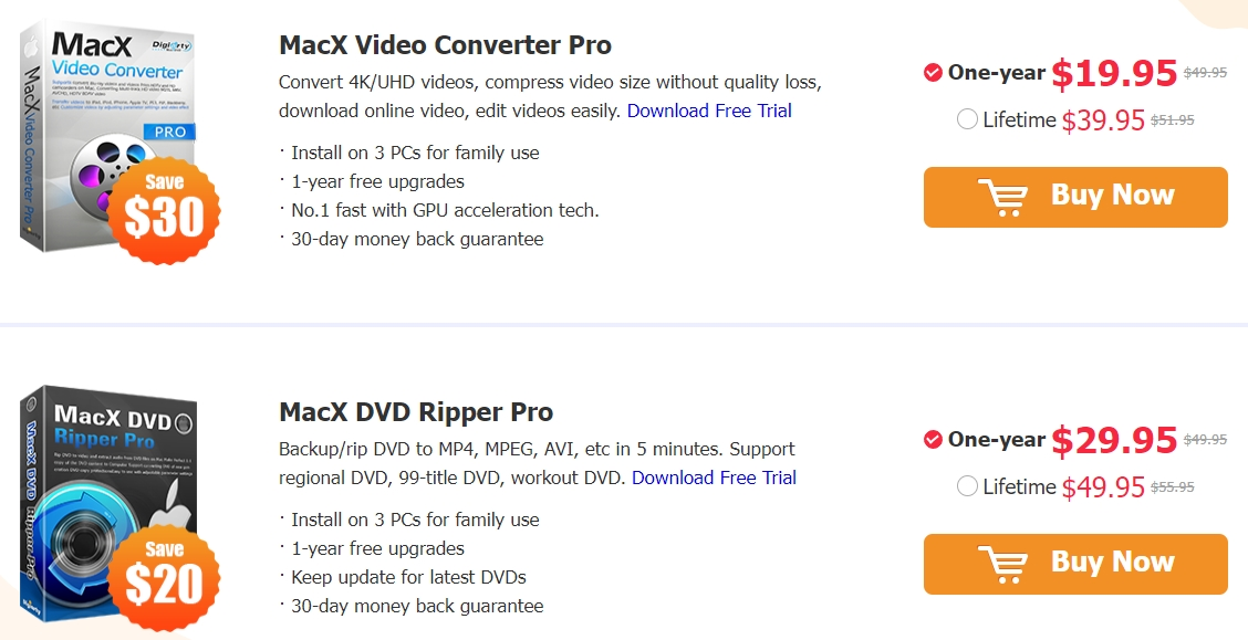 -60% sur MacX Video Converter Pro et -40% sur MacX DVD Ripper Pro + des cadeaux