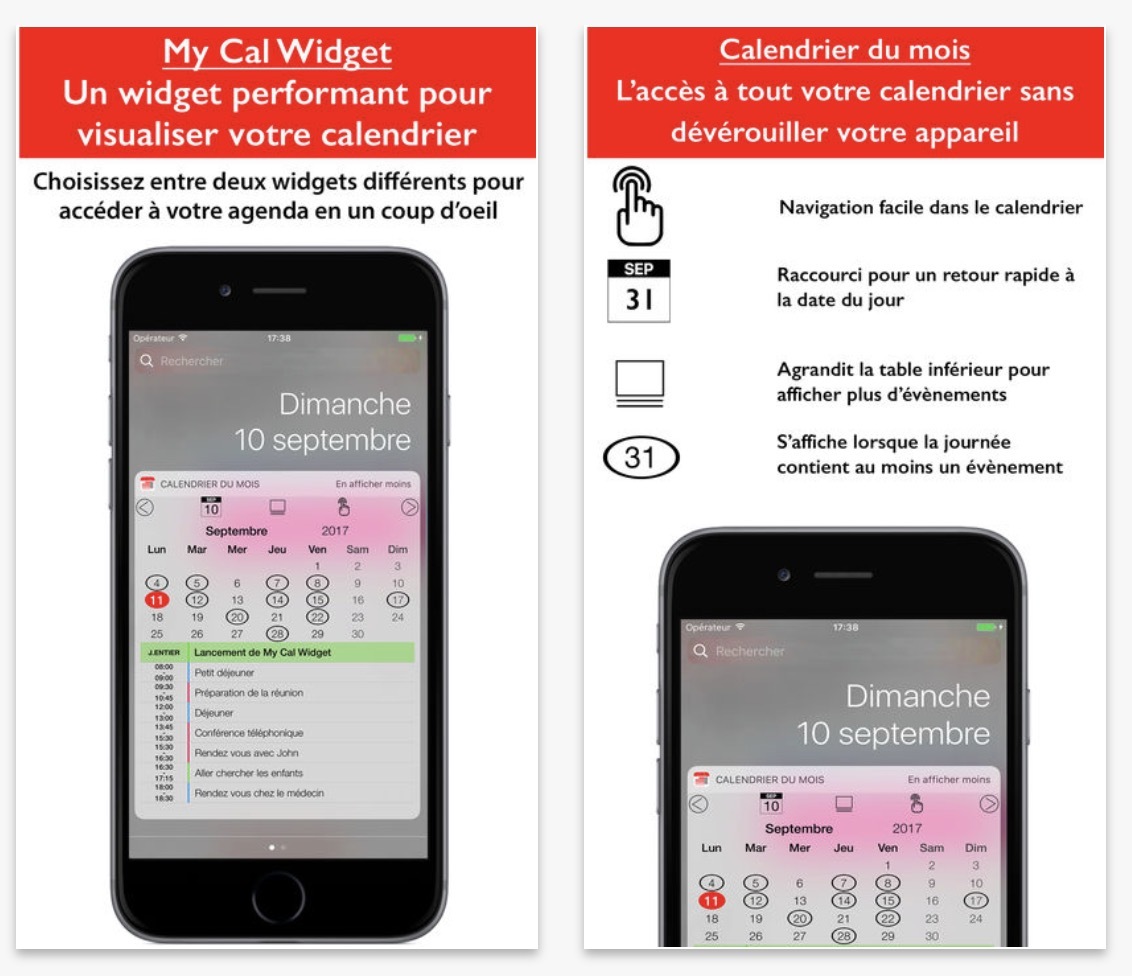 My Cal Widget évolue : nouvelle navigation et plus de personnalisation