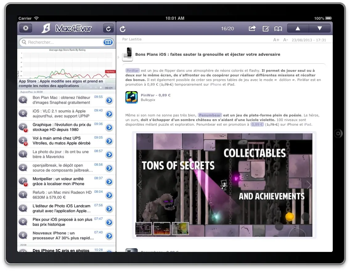 Mac4Ever HD 2.1 (pour iPad) corrige ses bugs de jeunesse