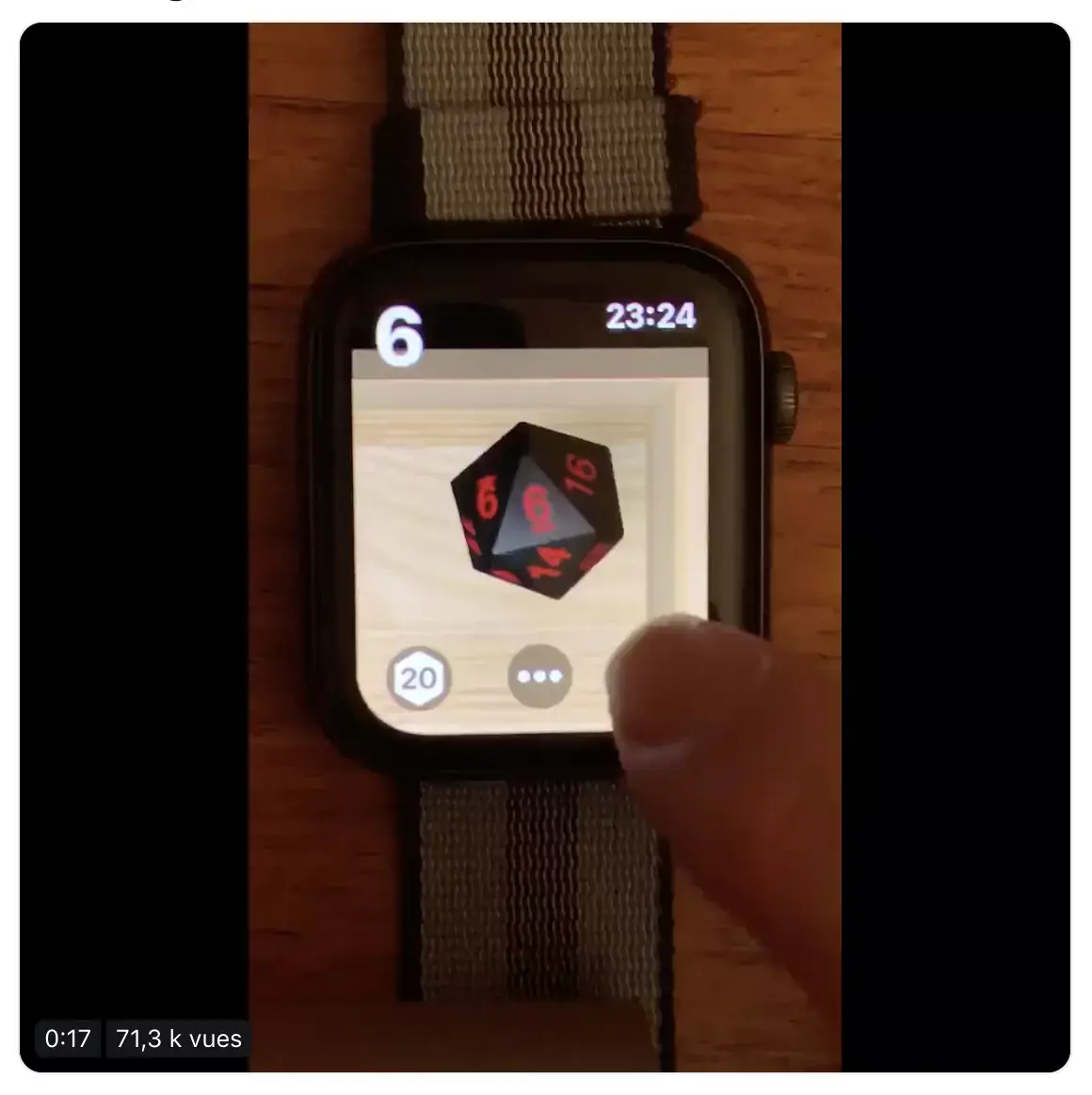 Et si on lançait les dés sur l'Apple Watch (ou sur iPhone) ?