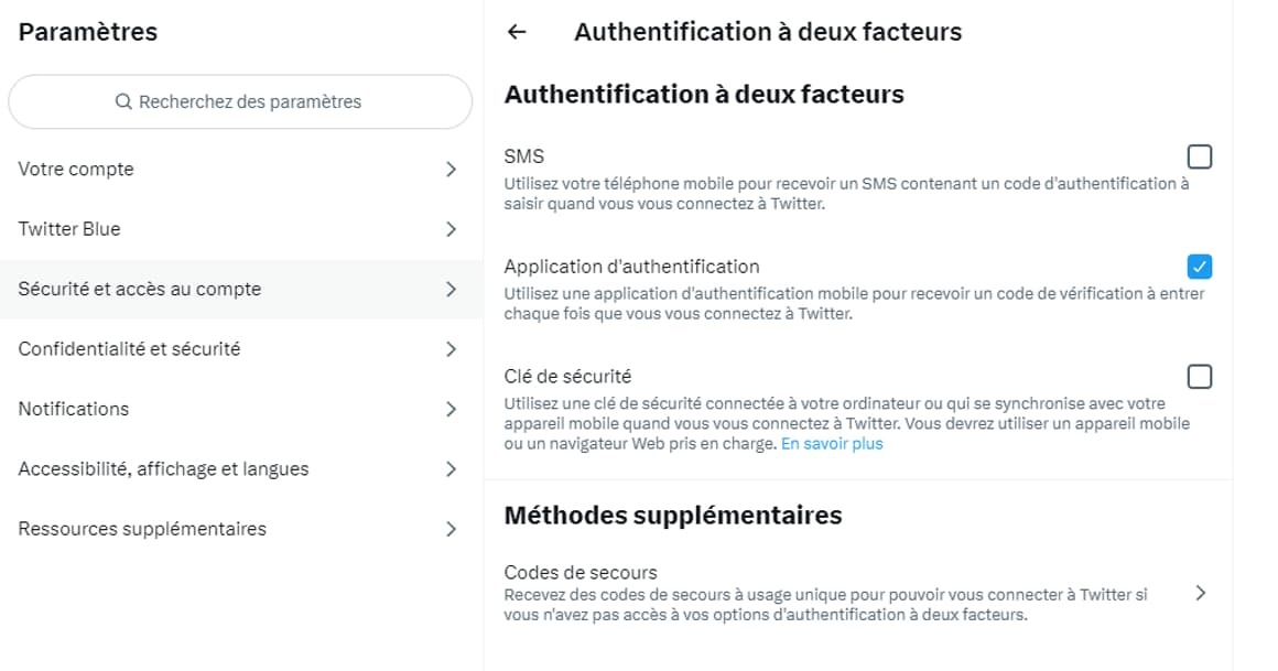 Comment remplacer la double authentification par SMS sur Twitter ?