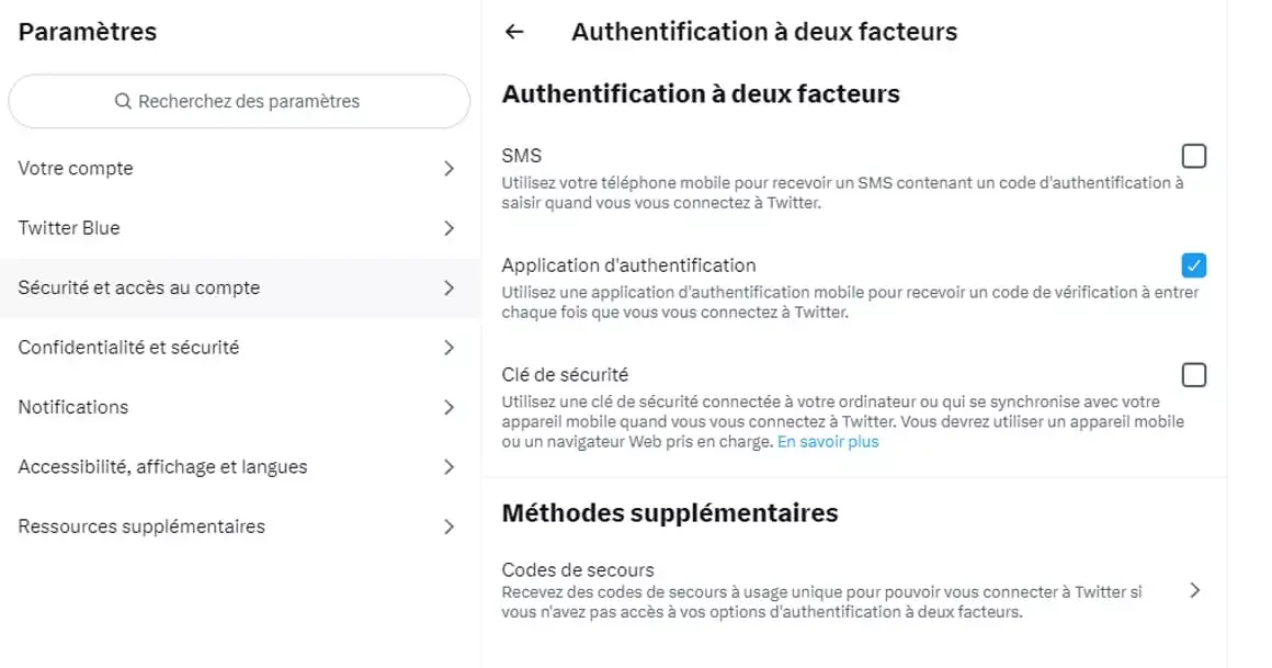 Comment remplacer la double authentification par SMS sur Twitter ?