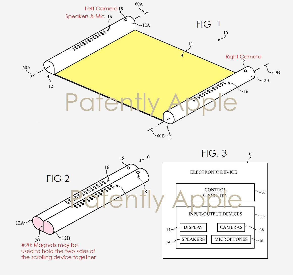 Le brevet du jour : l'iPhone à dérouler ?