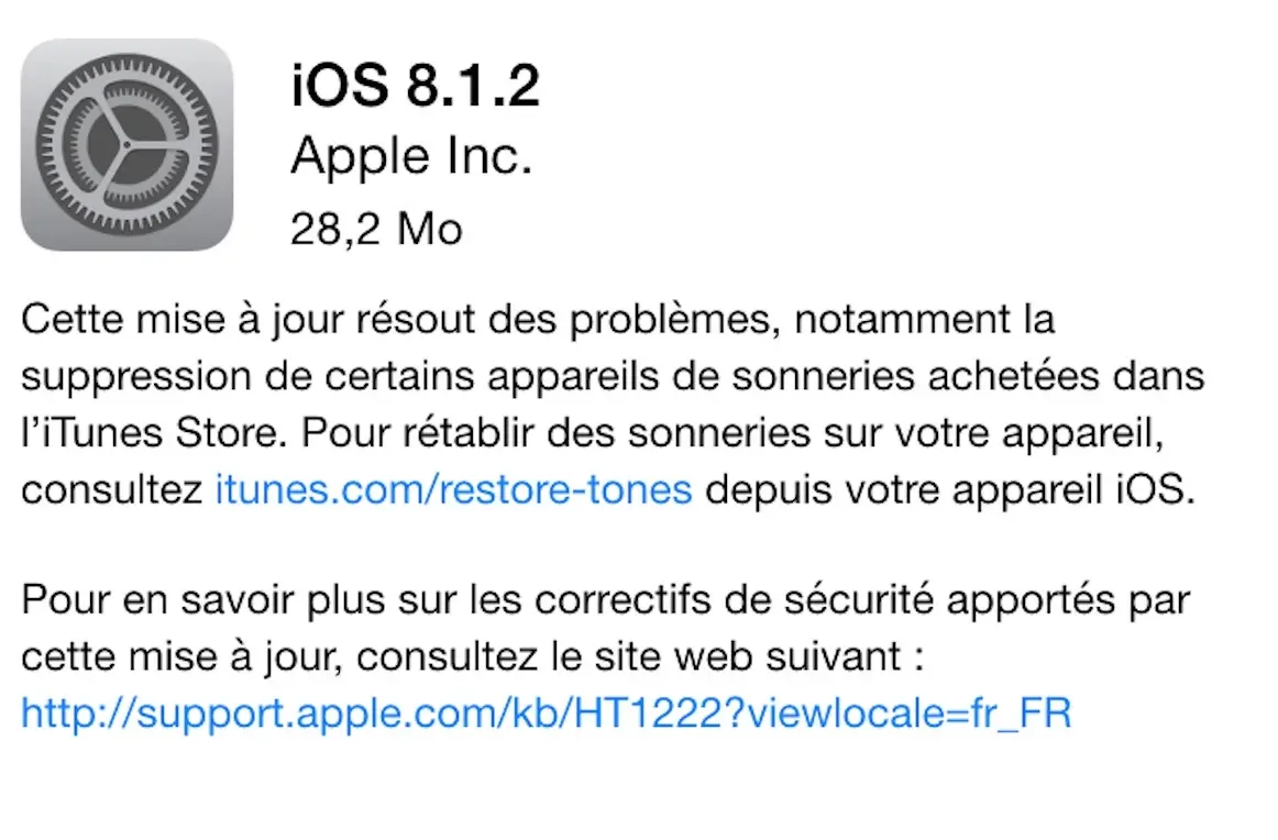 iOS 8.1.2 est disponible !