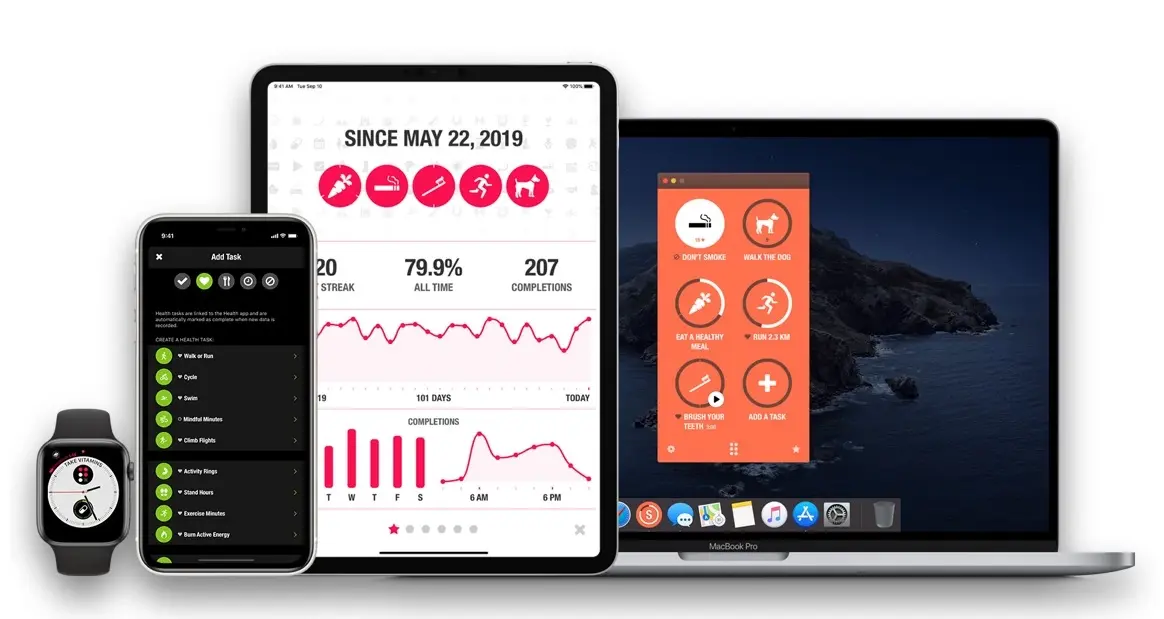 Streaks apporte les tâches quotidiennes et bonnes habitudes sur Mac