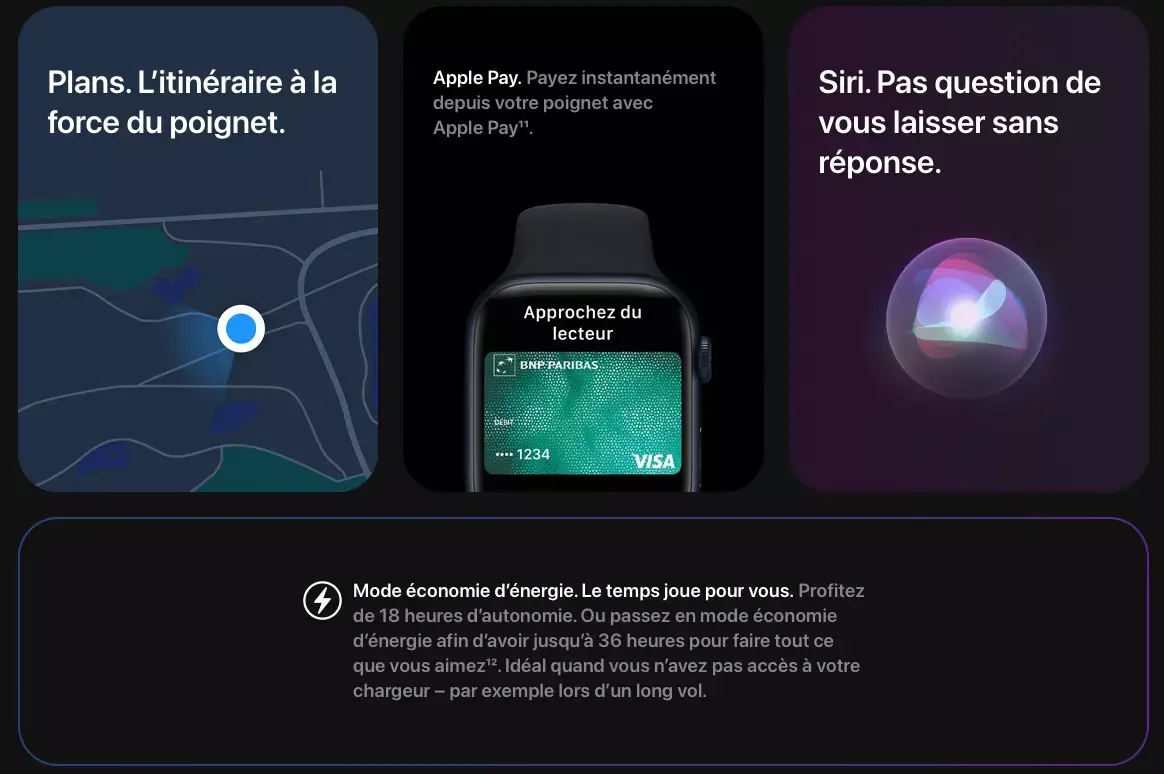 Apple Watch : le mode économie d'énergie disponible dès la Series 4