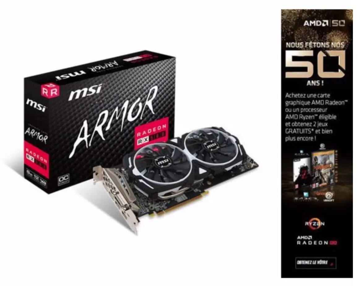 Promos : SanDisk UHS-II 64 Go à 105€, AMD RX580 +2 jeux à 189€, SSD NVMe WD Black 500GO à 103€