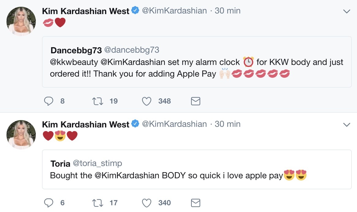 L'image du soir : Apple Pay, meilleur ami du nouveau parfum de Kim Kardashian