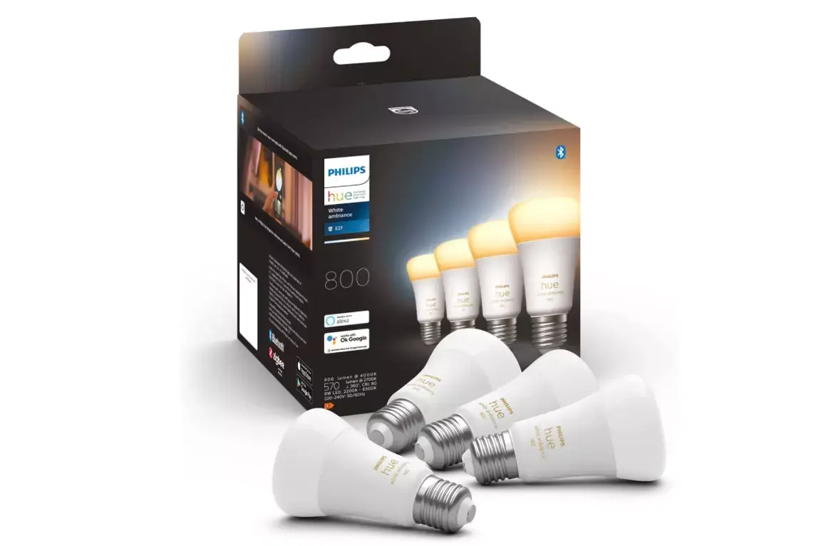  Jusqu'à 40% de réduction sur les ampoules connectées Philips Hue (4 ampoules White Ambiance à 59€)