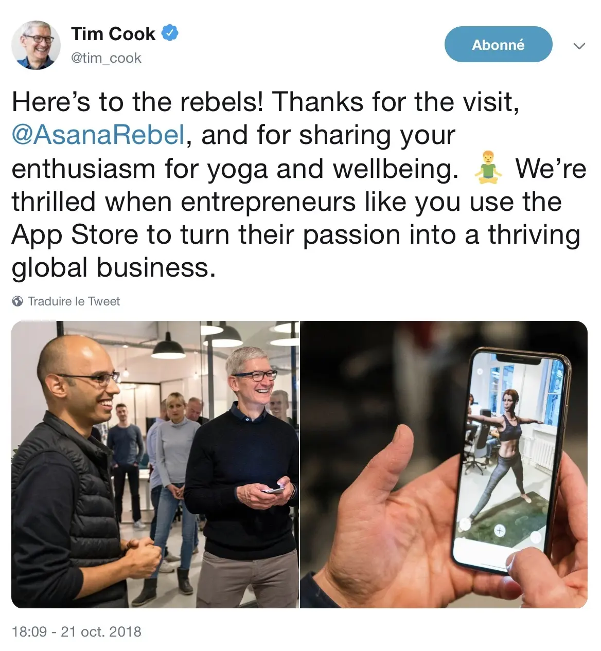 Tim Cook en tournée Européenne : cours d'histoire et de yoga à Berlin, bientôt à Paris ?