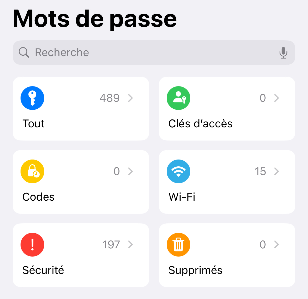 Mots de passe sur iOS 18