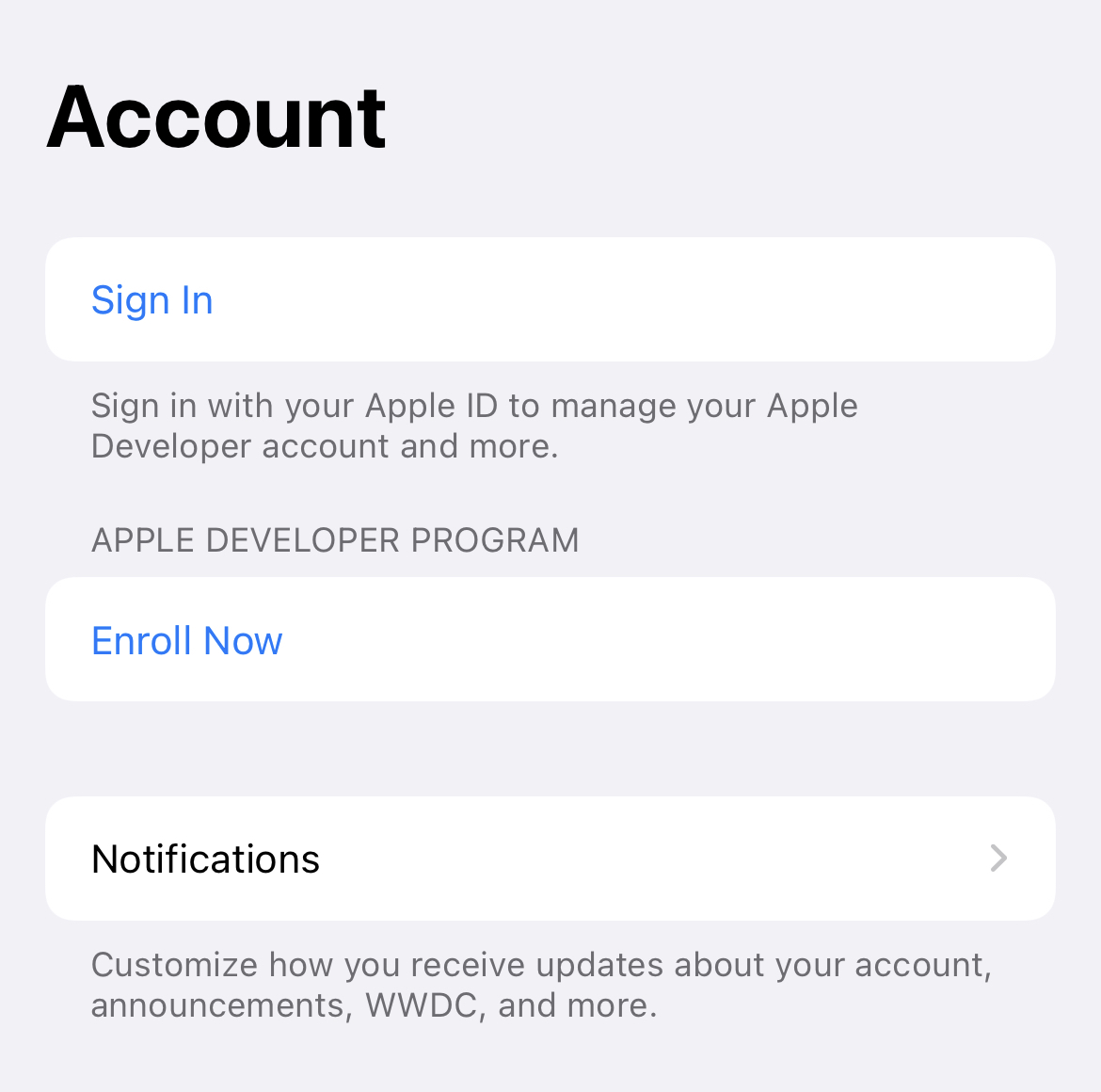 Apple étend l’inscription directement depuis l’app Developper