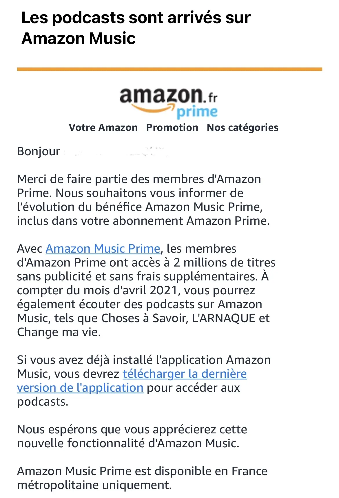 Les podcasts sont arrivés sur Amazon Music