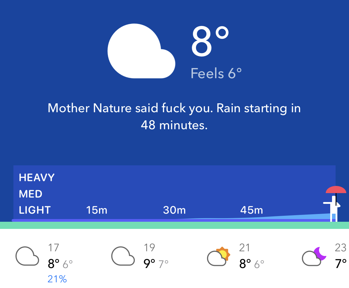 Carrot Weather propose de nouvelles personnalisations et des horaires de marée