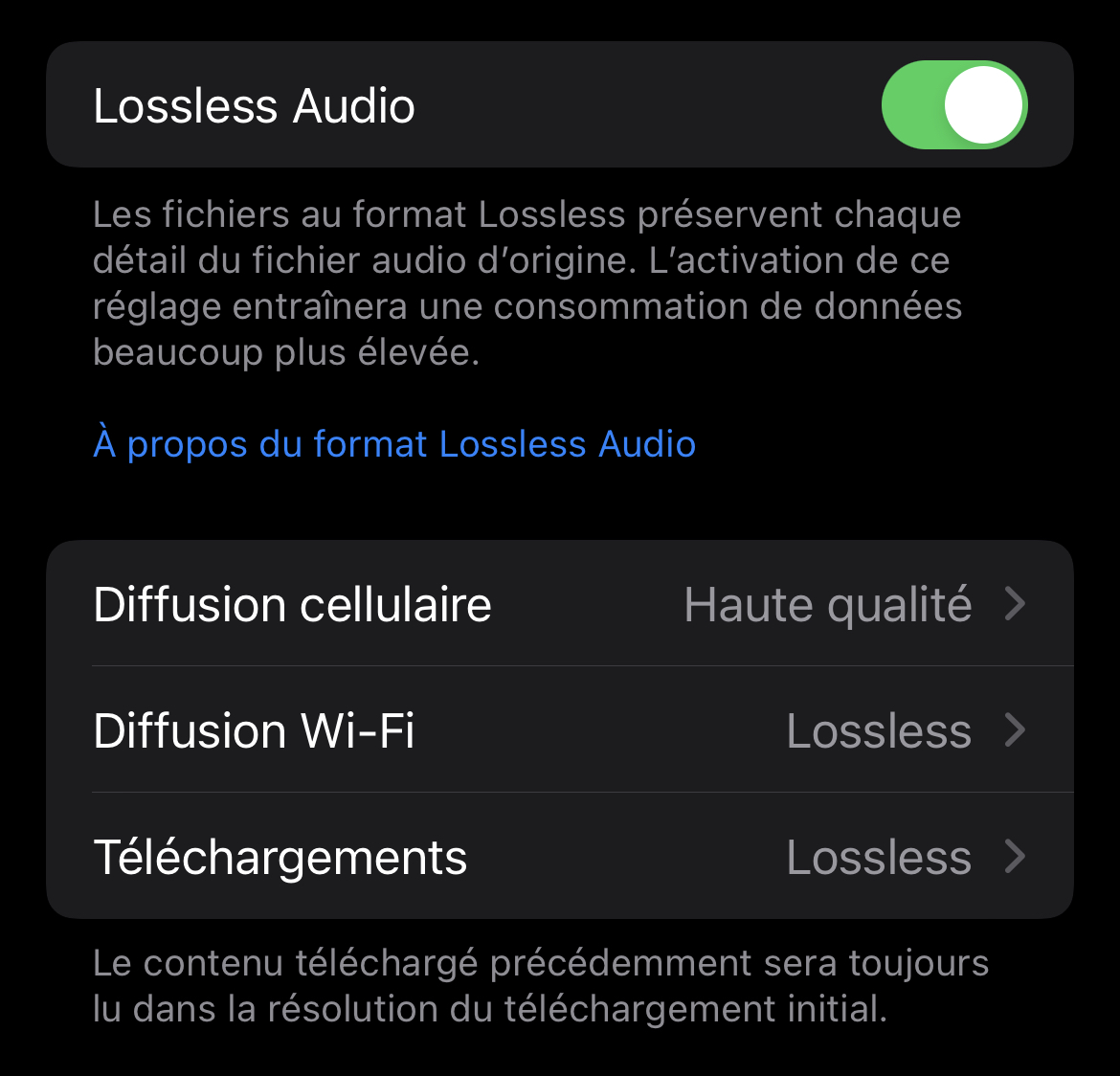 L'audio sans perte et le Dolby Atmos sont disponibles sur Apple Music