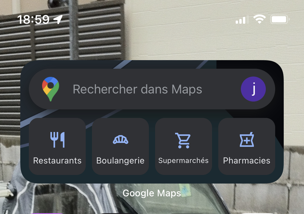 Google Maps propose désormais des widgets sur iOS