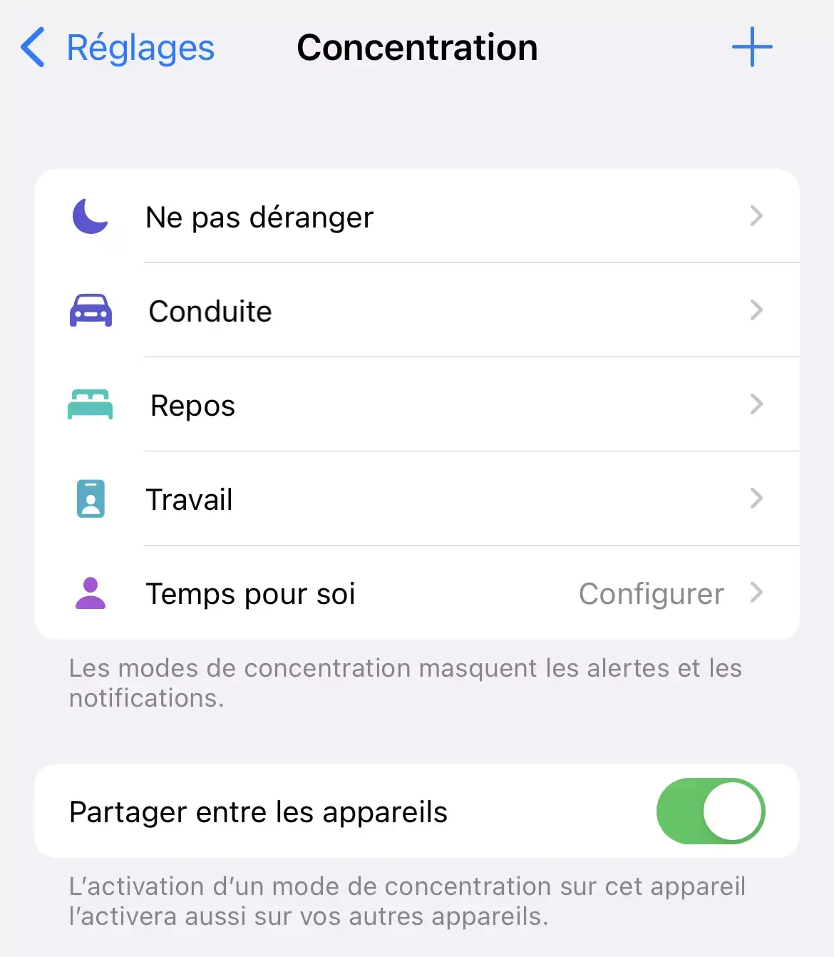 iOS 15 : Concentration perd l'option pour avoir les notifications avec l'iPhone déverrouillé