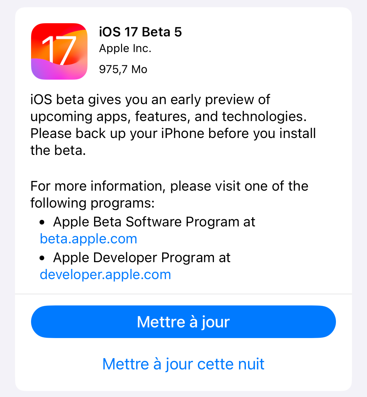 Les bêtas 5 d'iOS 17, iPadOS 17, macOS Sonoma, watchOS 10 et tvOS 17 sont dispos !