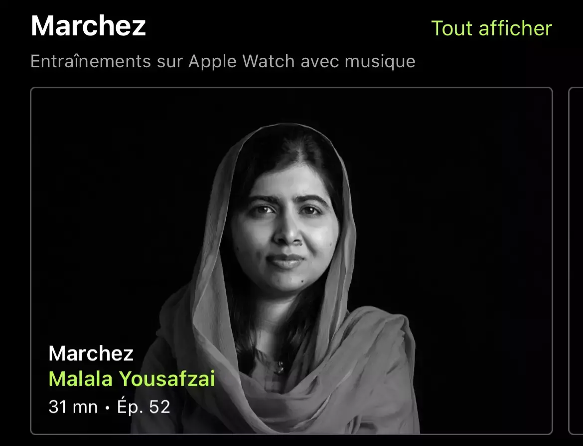 Pour la journée des droits des femmes, Apple propose une session de Fitness+ avec Malala Yousafzai