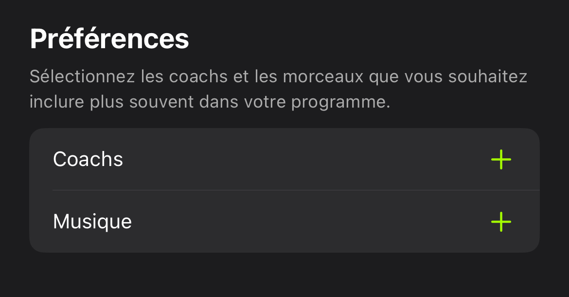 Fitness+ : des programmes personnalisés et des files d'attente d'entrainements